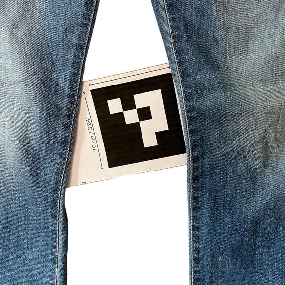 7 For All Mankind Women Easy Slim Light Blue Denim Jeans Sz 25 Stretch High Rise - Picture 5 of 11